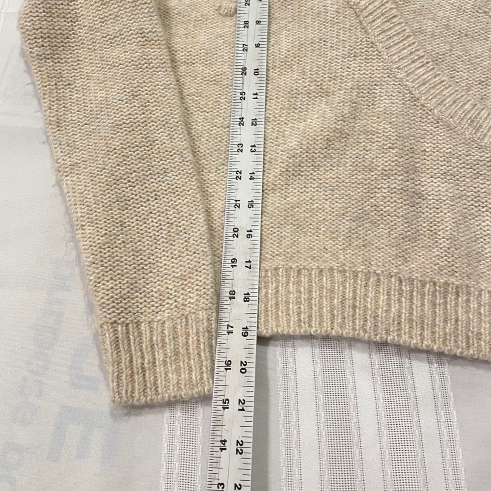 Abercrombie Fitch Oatmeal‎ Textured Bobble Knit Wrap Style Sweater Women's XS - Picture 5 of 7